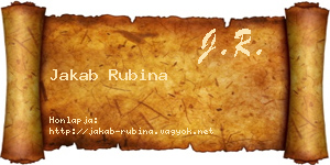 Jakab Rubina névjegykártya