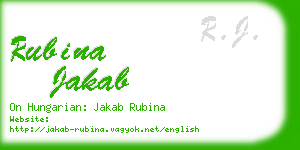 rubina jakab business card
